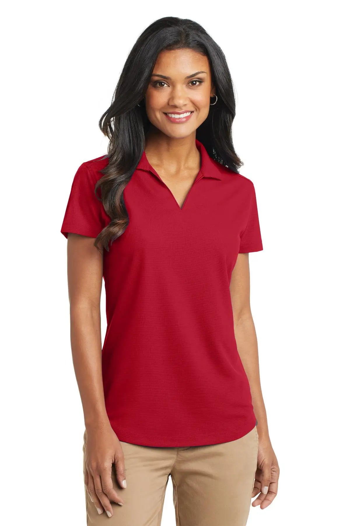 Port Authority L572 Women’s Dry Zone Grid Polo - Engine Red - Ladies Xs
