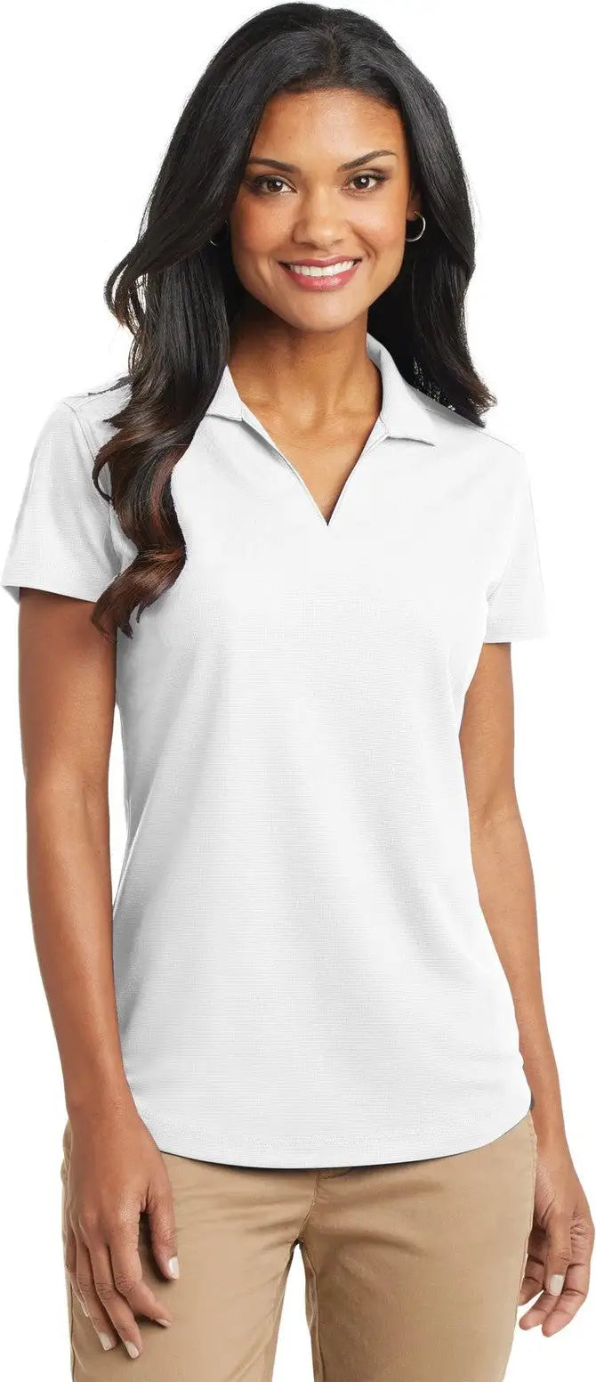 Port Authority L572 Women’s Dry Zone Grid Polo - White - Ladies Xs