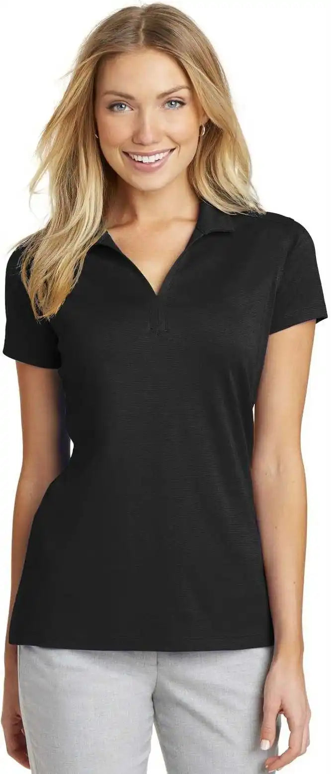 Port Authority L573 Ladies Rapid Dry Mesh Polo Black