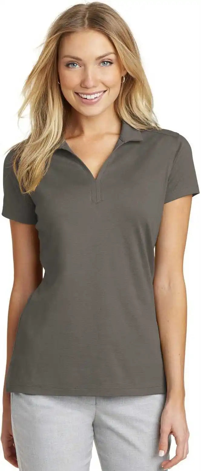 Port Authority L573 Ladies Rapid Dry Mesh Polo - Gray Smoke