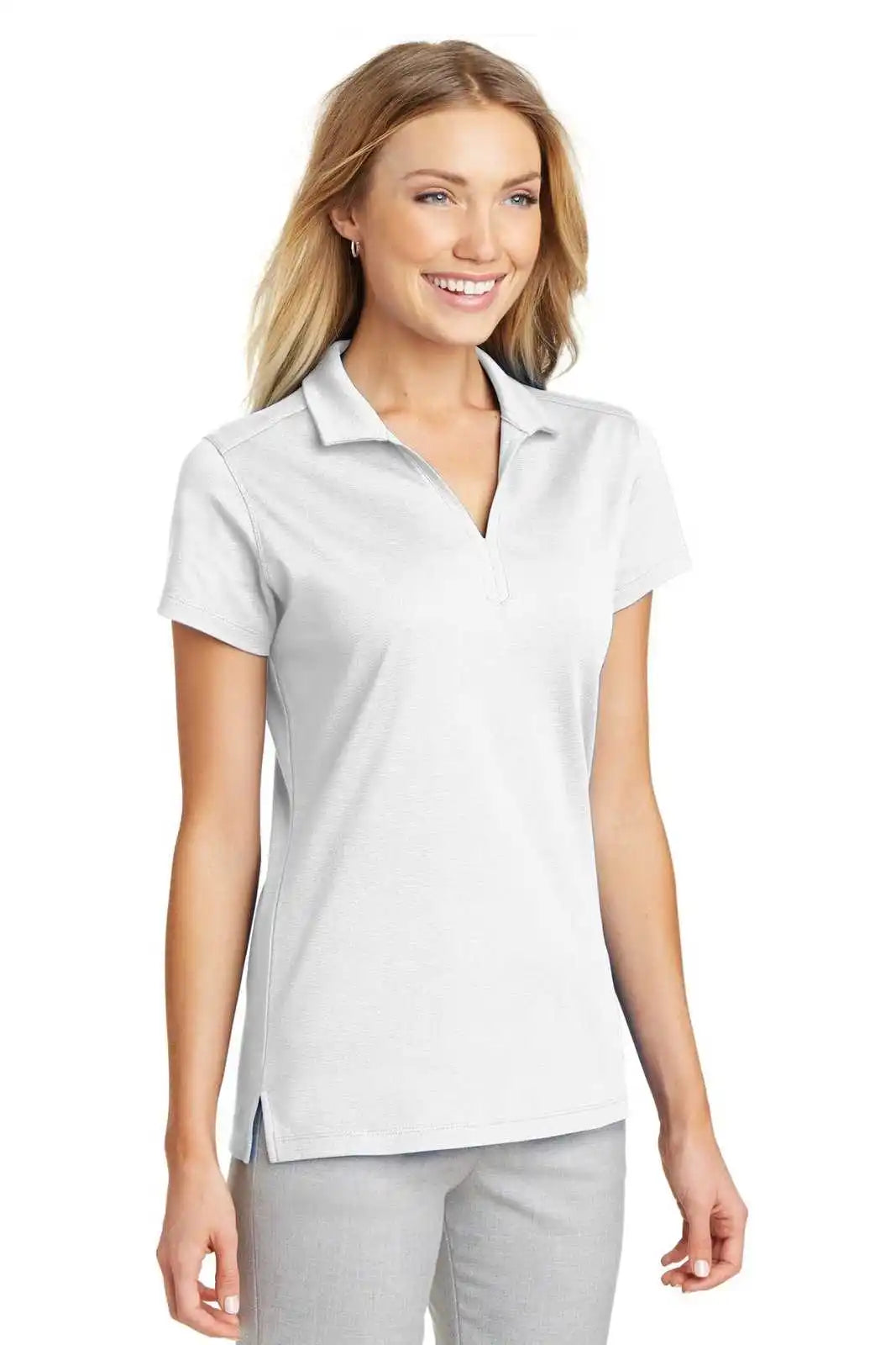 Port Authority L573 Ladies Rapid Dry Mesh Polo - White