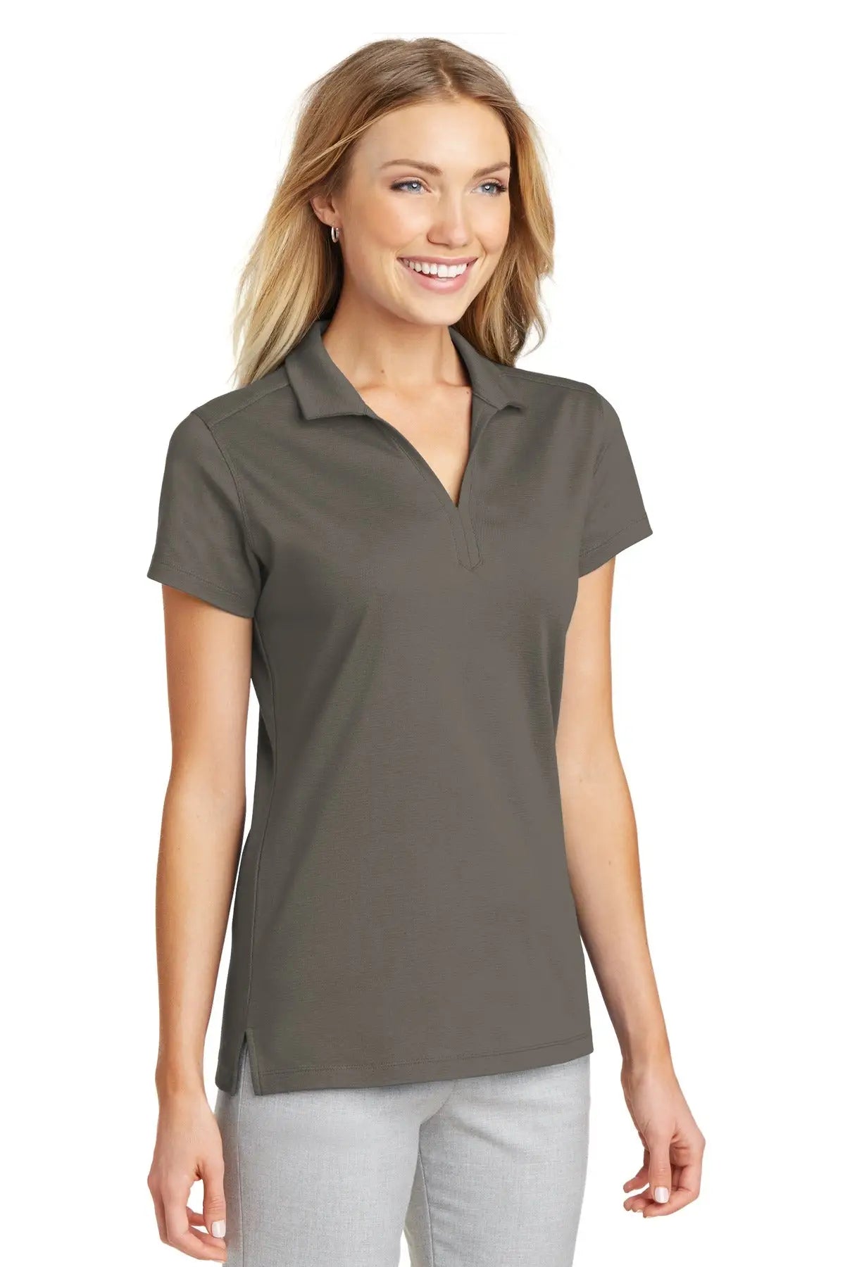 Port Authority L573 Women’s Rapid Dry Mesh Polo - Gray Smoke