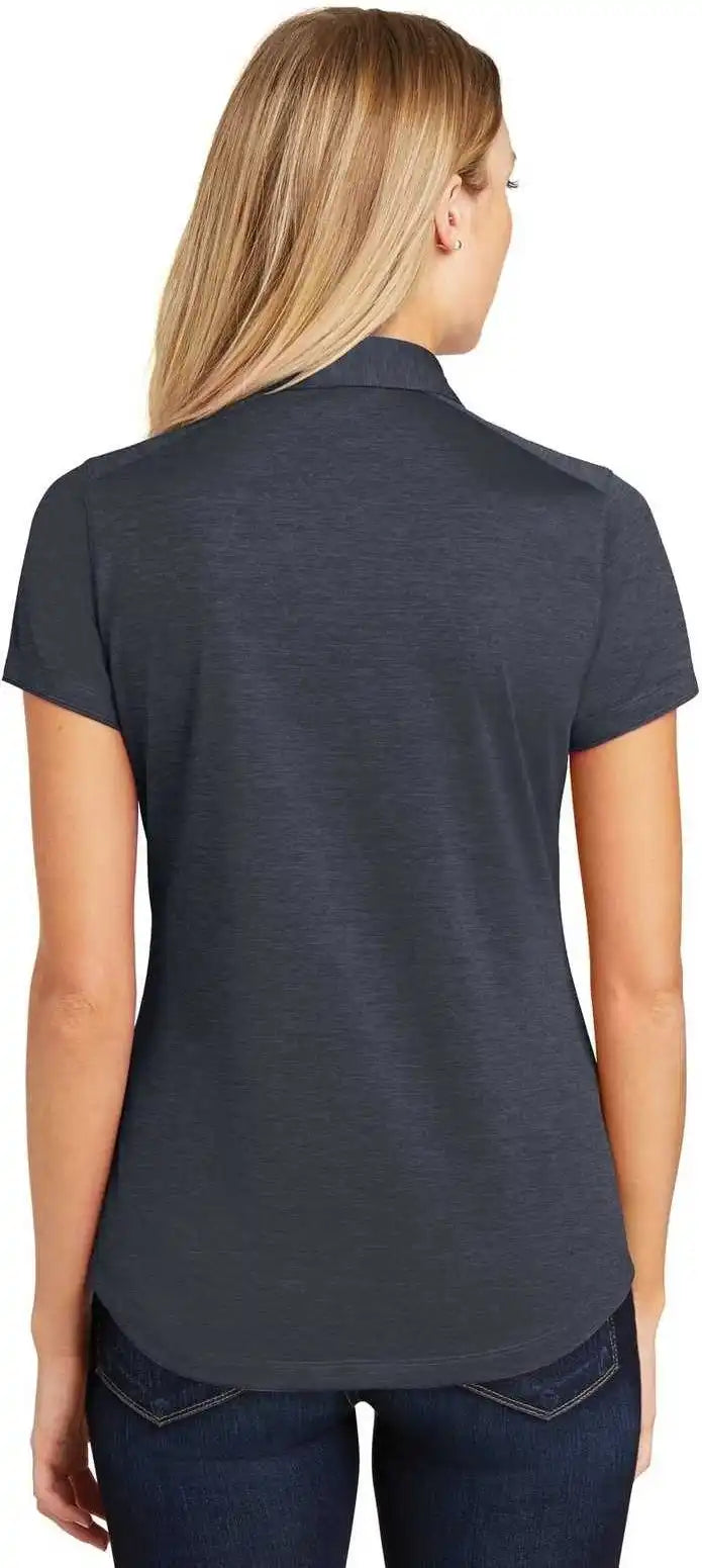 Port Authority L574 Ladies Digi Heather Performance Polo Dark Gray