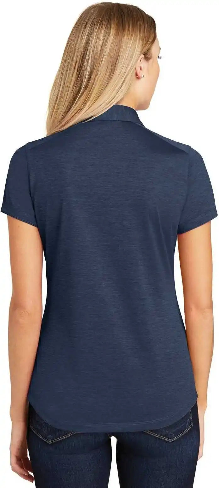 Port Authority L574 Ladies Digi Heather Performance Polo Dress Blue Navy