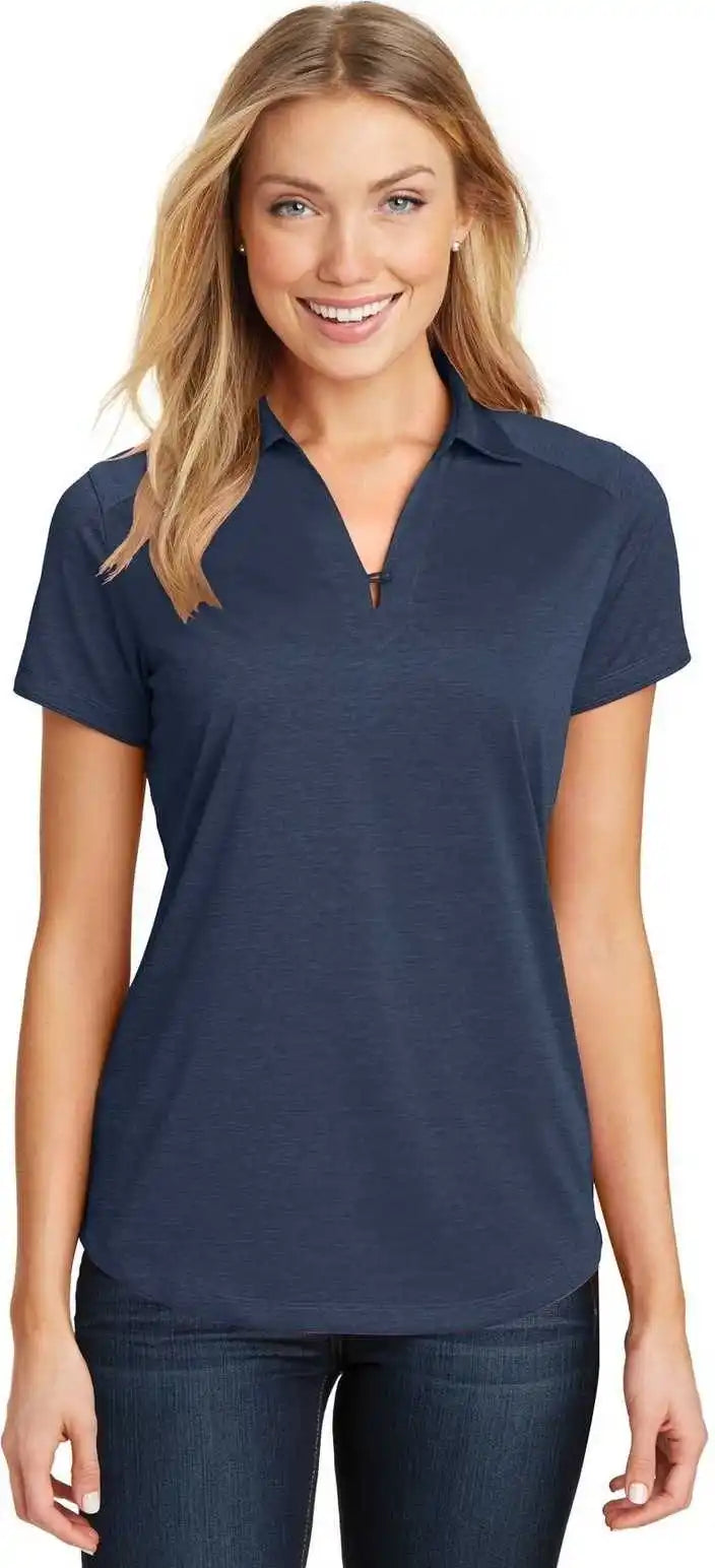 Port Authority L574 Ladies Digi Heather Performance Polo - Dress Blue Navy