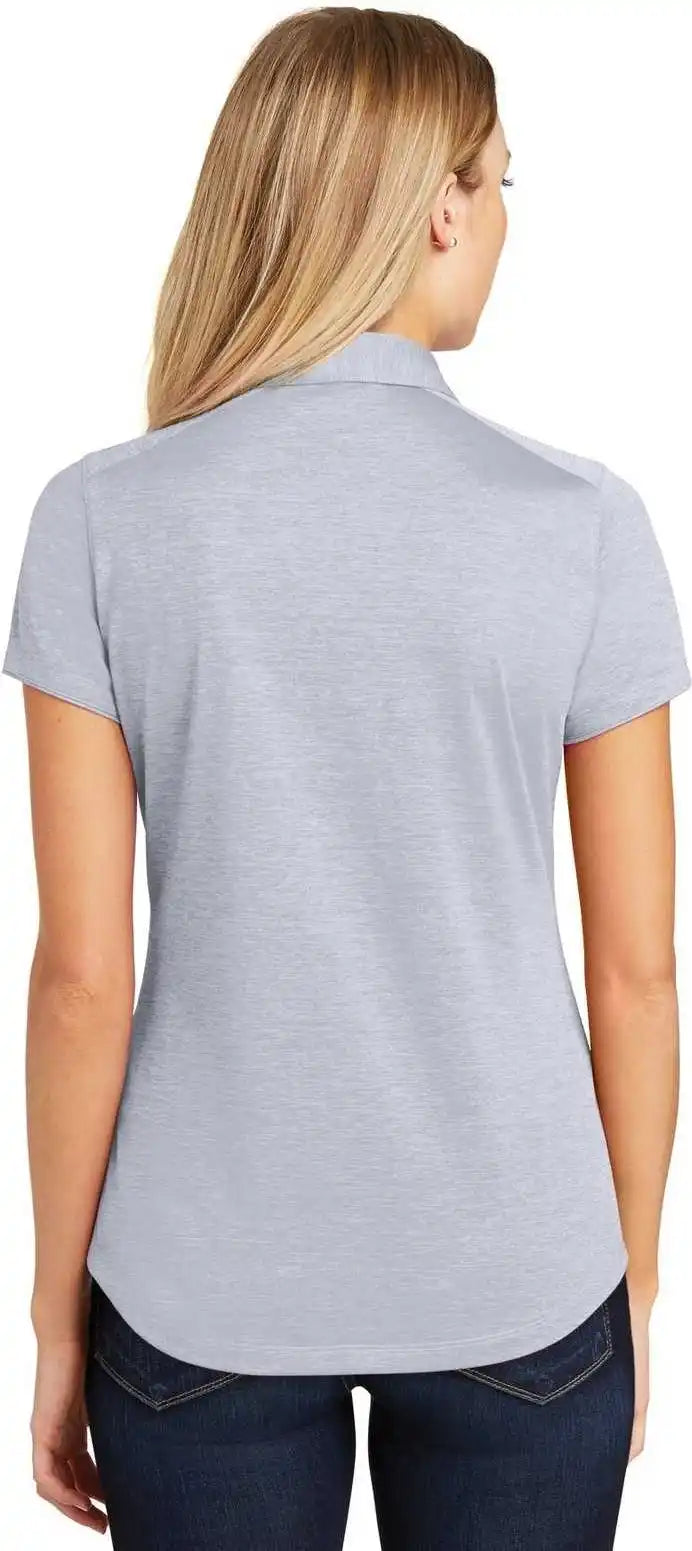 Port Authority L574 Ladies Digi Heather Performance Polo - Light Gray