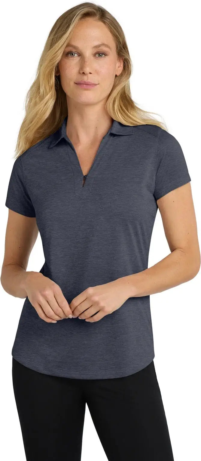 Port Authority L574 Women’s Digi Heather Performance Polo - Dark Gray