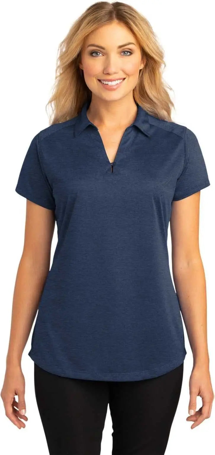 Port Authority L574 Women’s Digi Heather Performance Polo - Dress Blue Navy