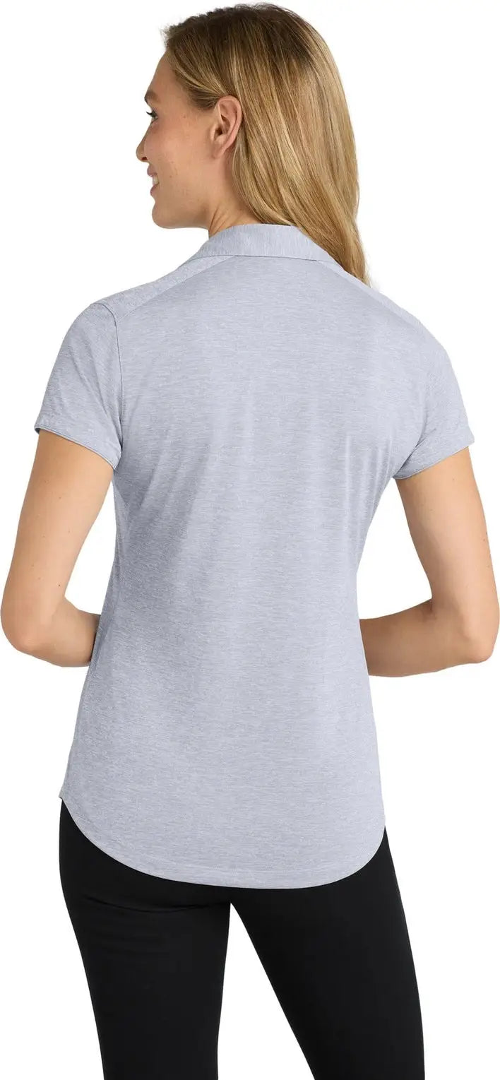 Port Authority L574 Women’s Digi Heather Performance Polo - Light Gray