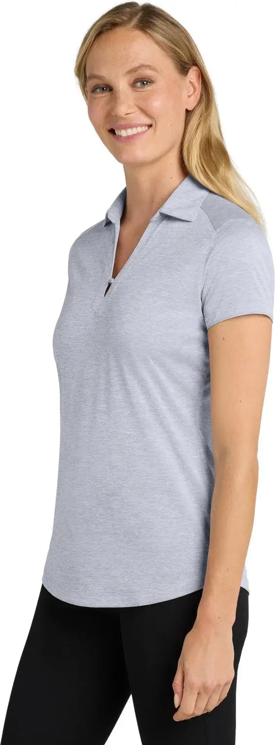 Port Authority L574 Women’s Digi Heather Performance Polo - Light Gray
