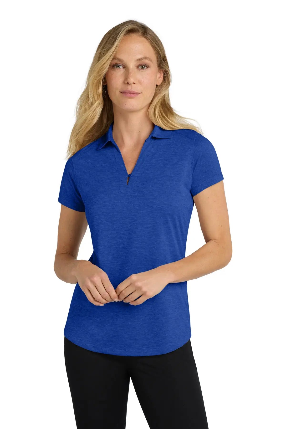 Port Authority L574 Women’s Digi Heather Performance Polo - True Royal