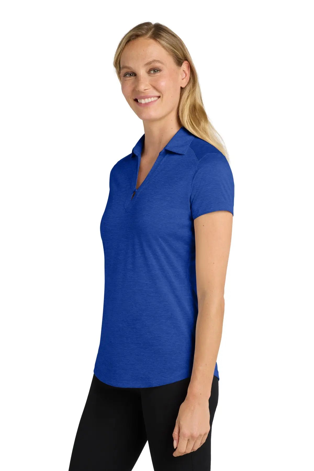 Port Authority L574 Women’s Digi Heather Performance Polo - True Royal