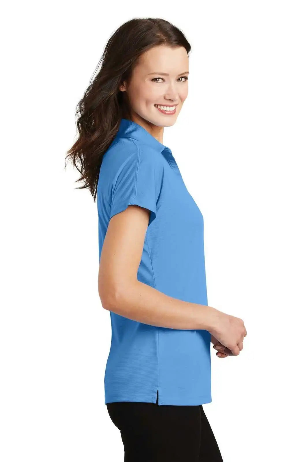 Port Authority L575 Ladies Crossover Raglan Polo - Azure Blue