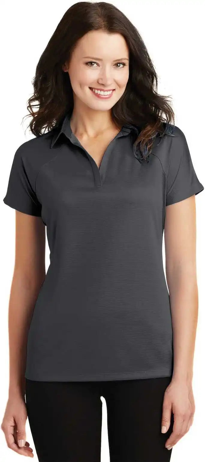 Port Authority L575 Ladies Crossover Raglan Polo - Battleship Gray