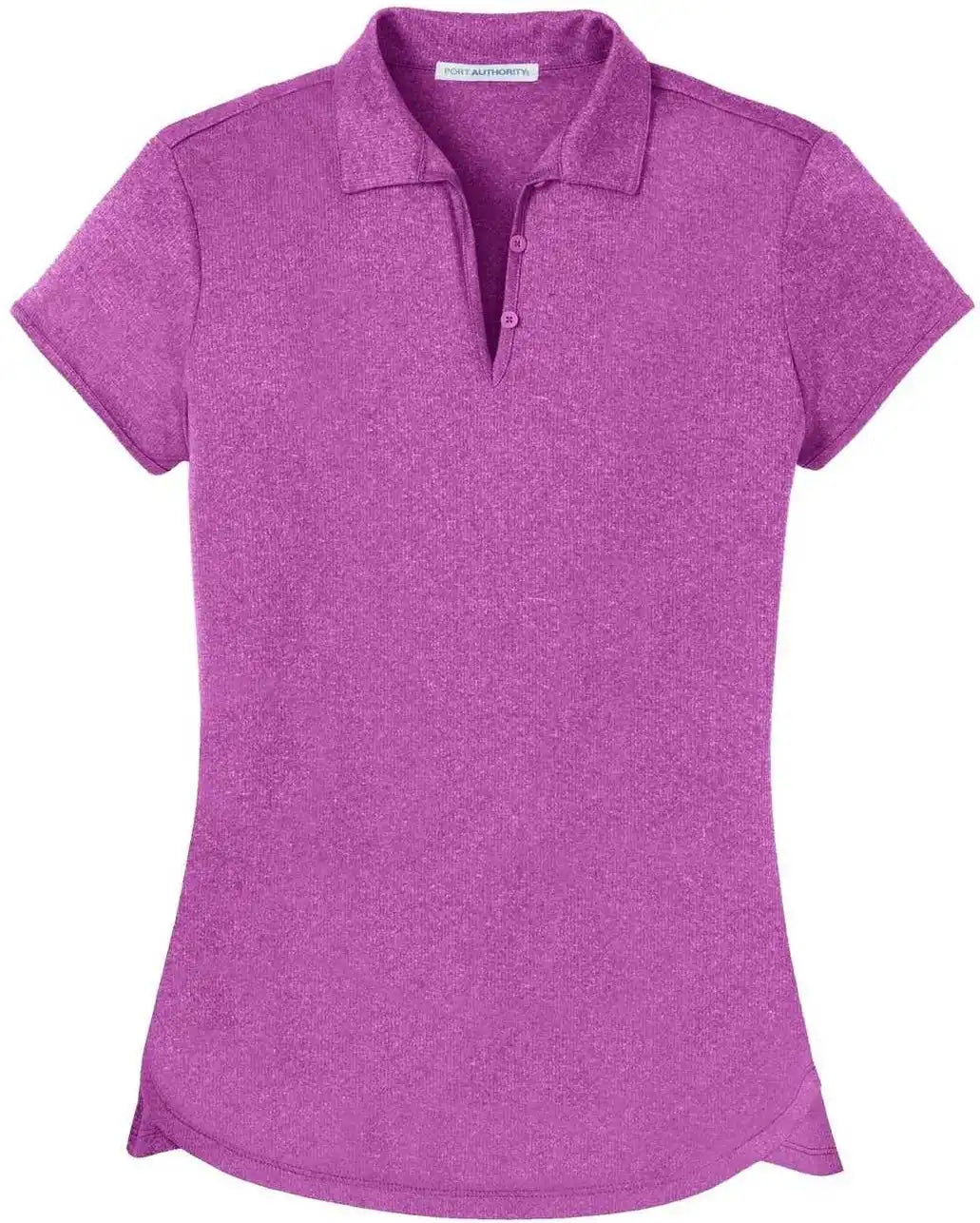 Port Authority L576 Ladies Trace Heather Polo Berry