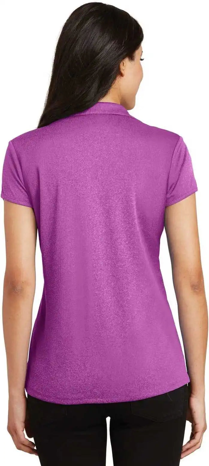 Port Authority L576 Ladies Trace Heather Polo Berry