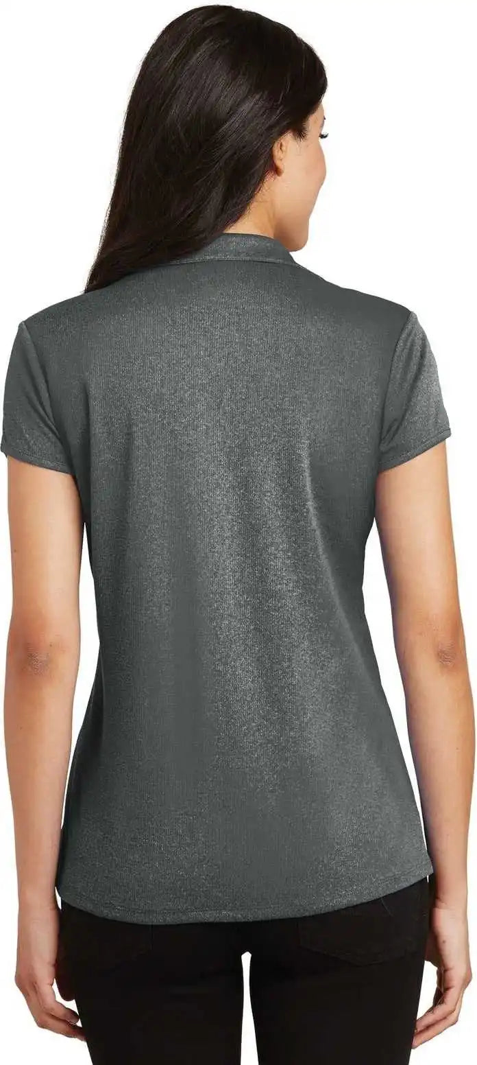 Port Authority L576 Ladies Trace Heather Polo Charcoal