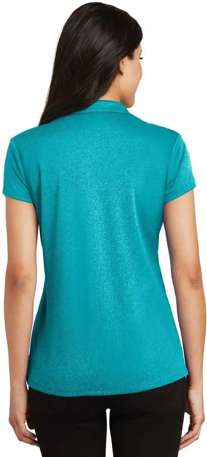 Port Authority L576 Ladies Trace Heather Polo - Tropic Blue