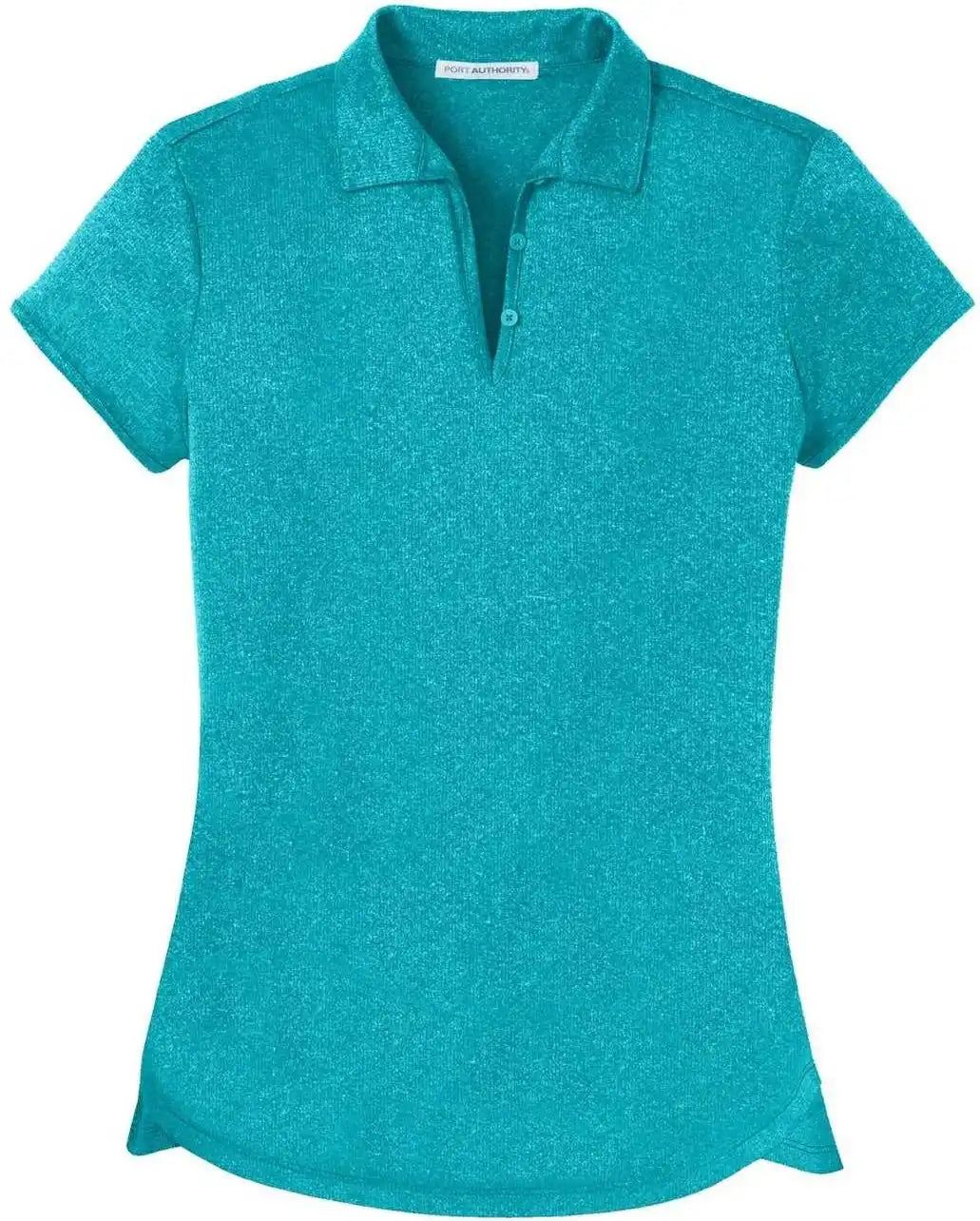 Port Authority L576 Ladies Trace Heather Polo - Tropic Blue