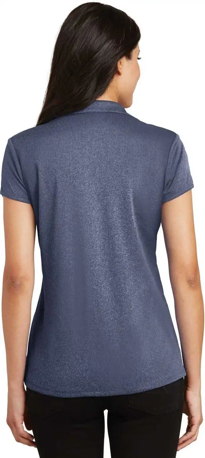 Port Authority L576 Ladies Trace Heather Polo - True Navy