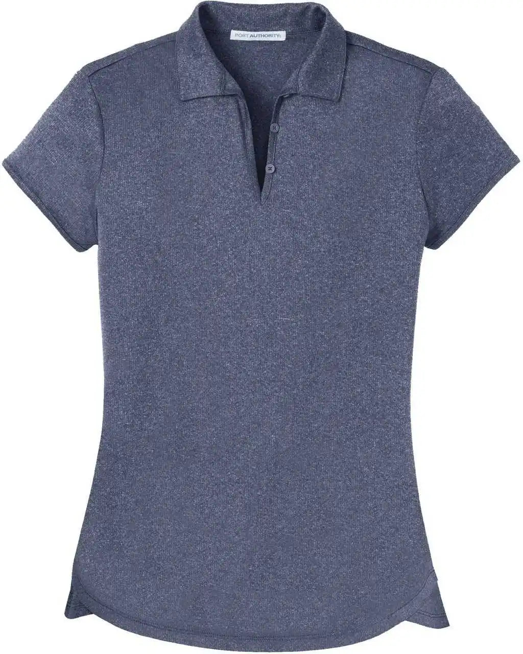 Port Authority L576 Ladies Trace Heather Polo - True Navy