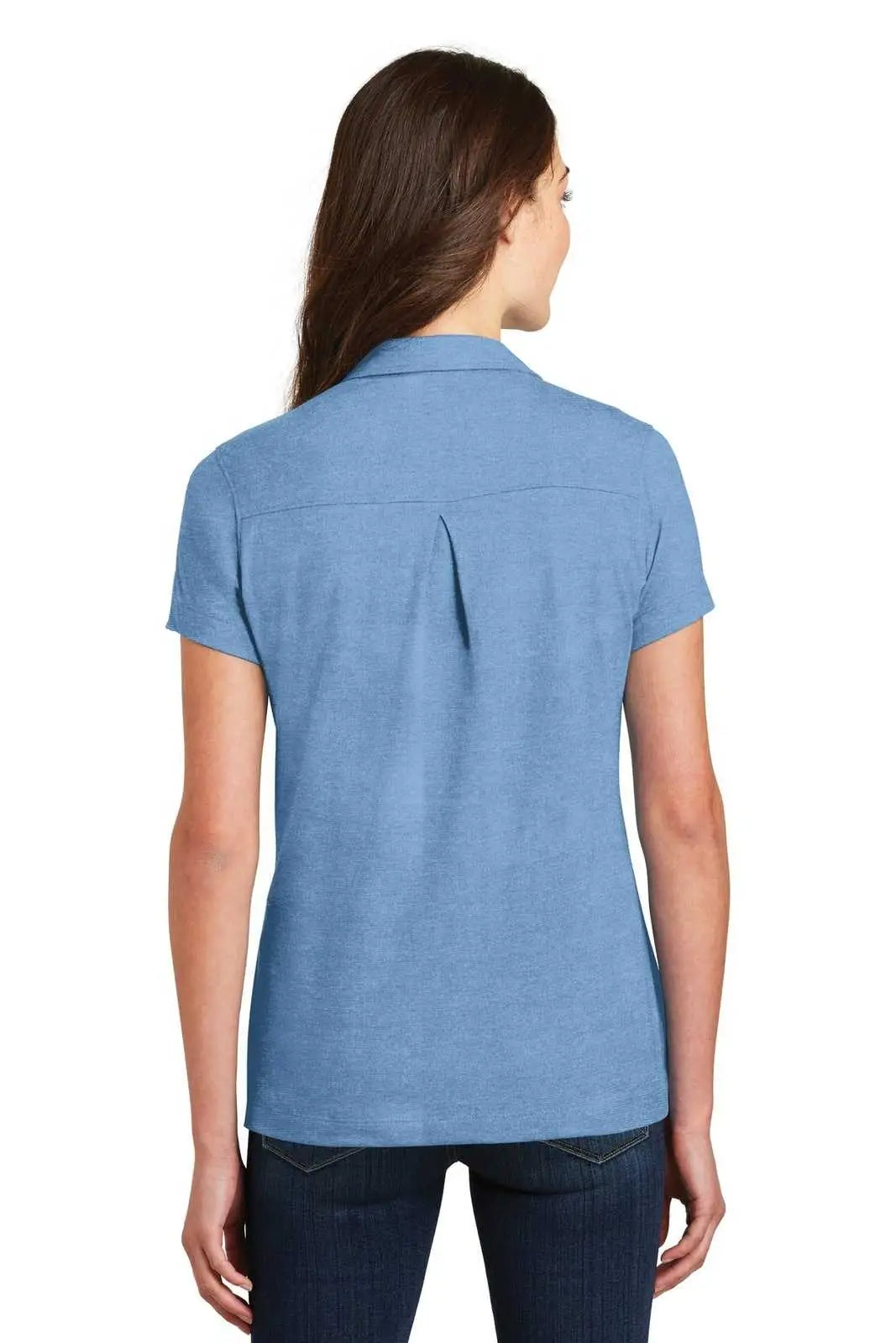 Port Authority L577 Ladies Meridian Cotton Blend Polo - Blue Skies