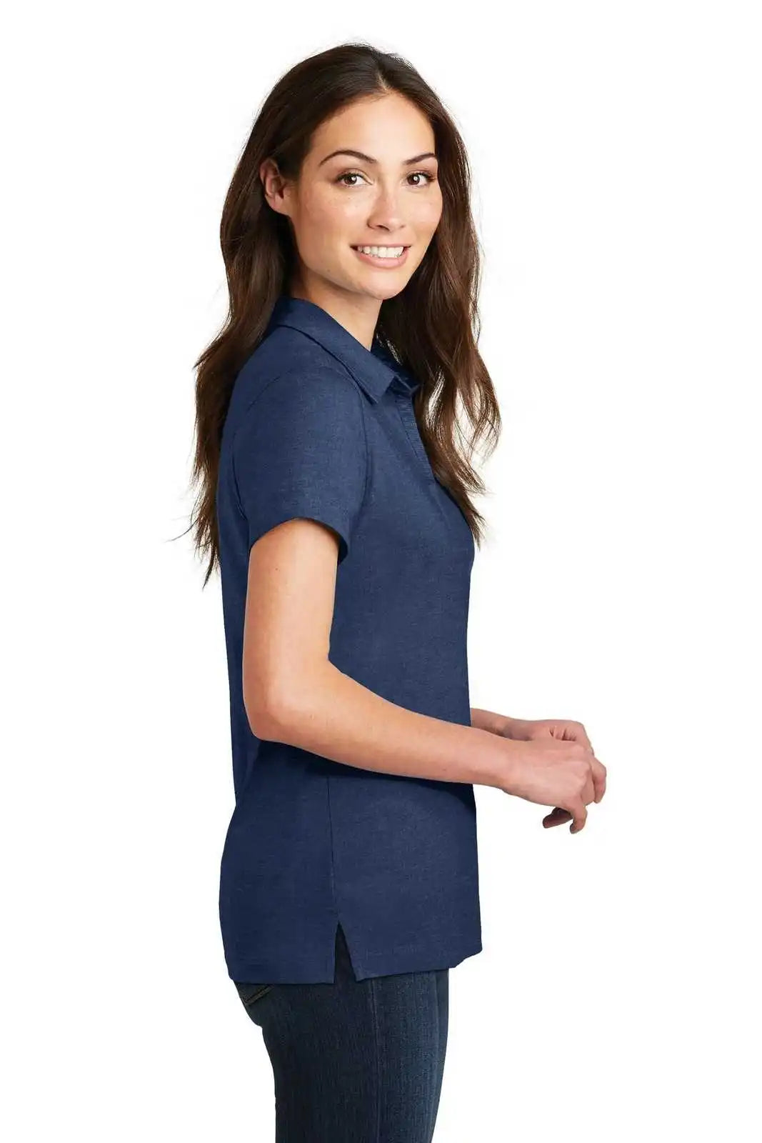 Port Authority L577 Ladies Meridian Cotton Blend Polo - Estate Blue