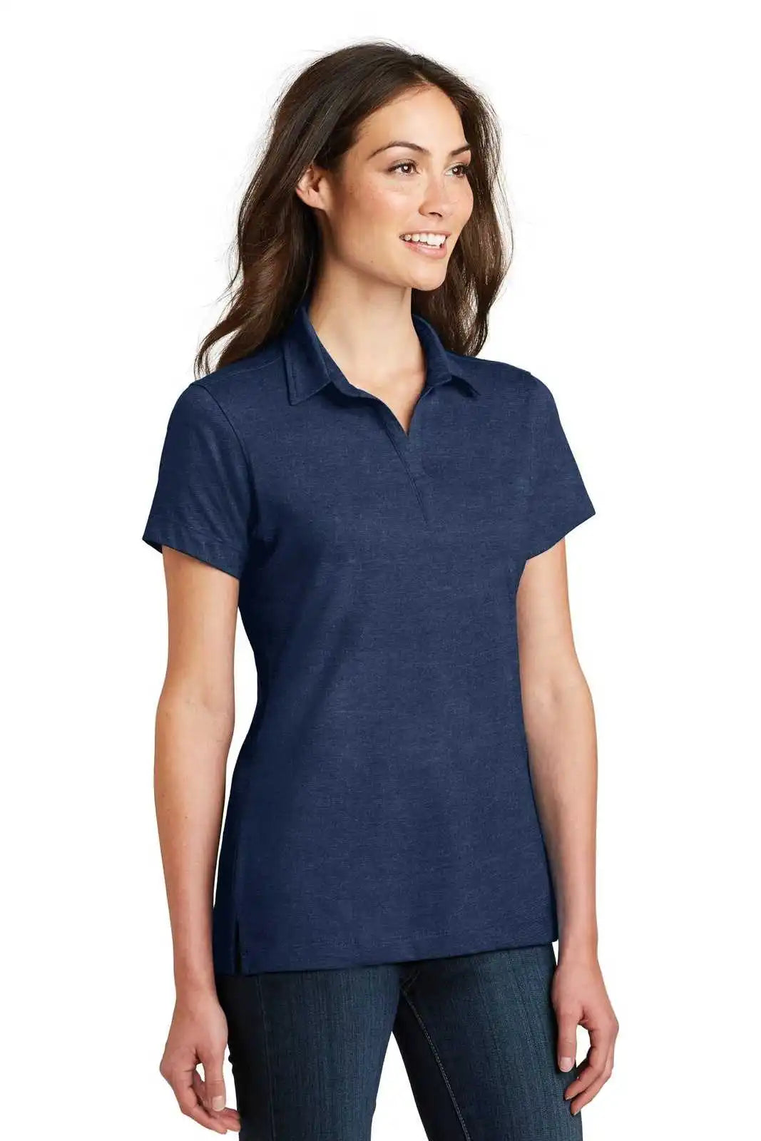 Port Authority L577 Ladies Meridian Cotton Blend Polo - Estate Blue
