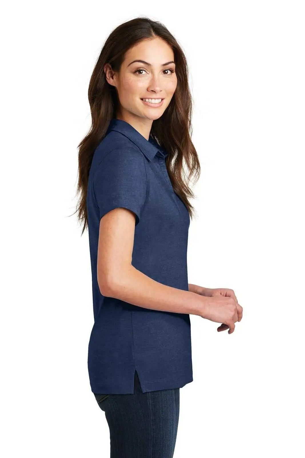 Port Authority L577 Ladies Meridian Cotton Blend Polo - Estate Blue