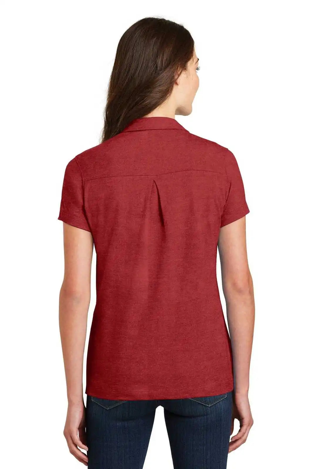 Port Authority L577 Ladies Meridian Cotton Blend Polo - Flame Red