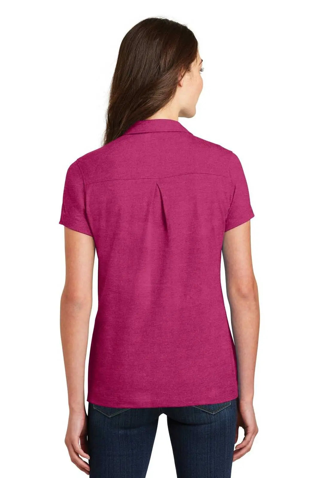 Port Authority L577 Ladies Meridian Cotton Blend Polo - Pink Azalea