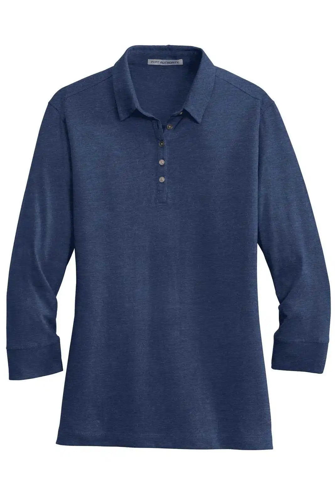 Port Authority L578 Ladies 3/4-sleeve Meridian Cotton Blend Polo - Estate Blue