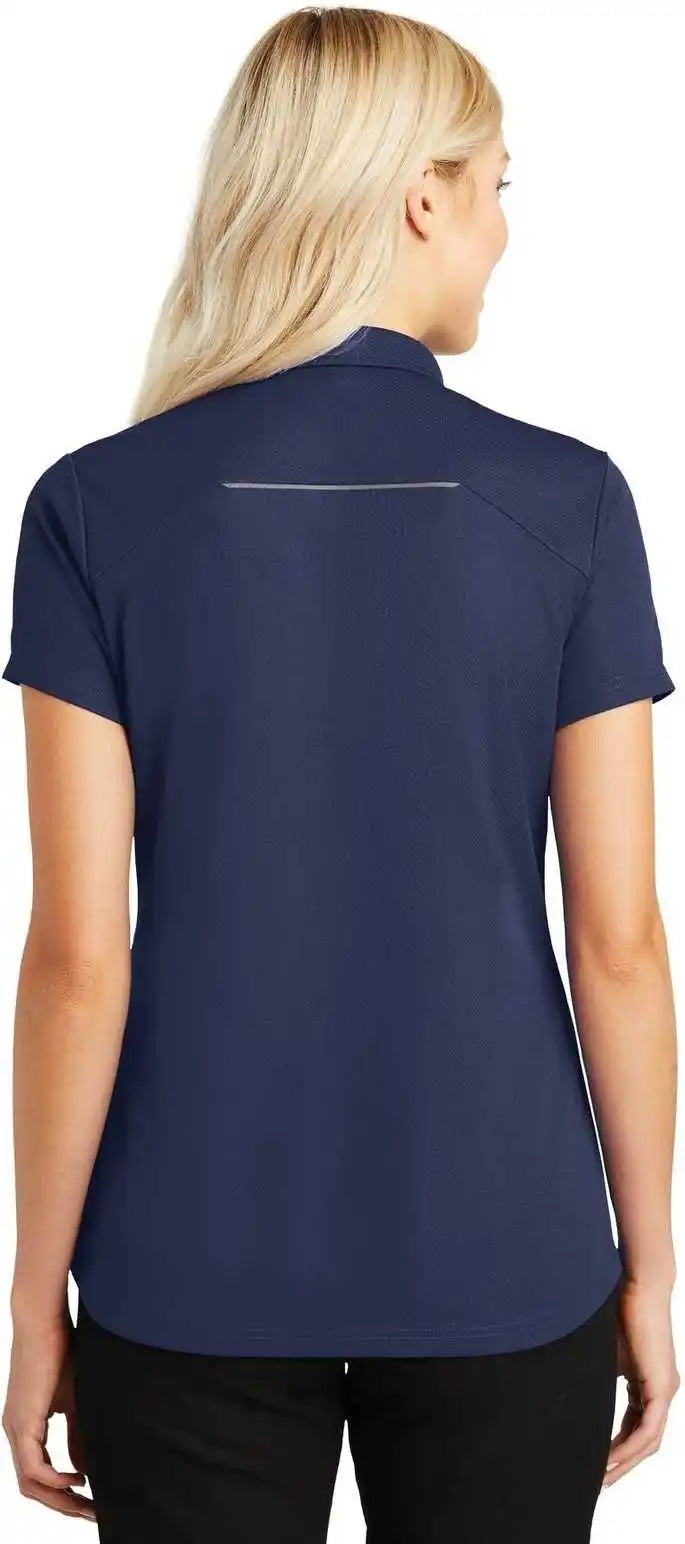 Port Authority L580 Ladies Pinpoint Mesh Zip Polo - True Navy