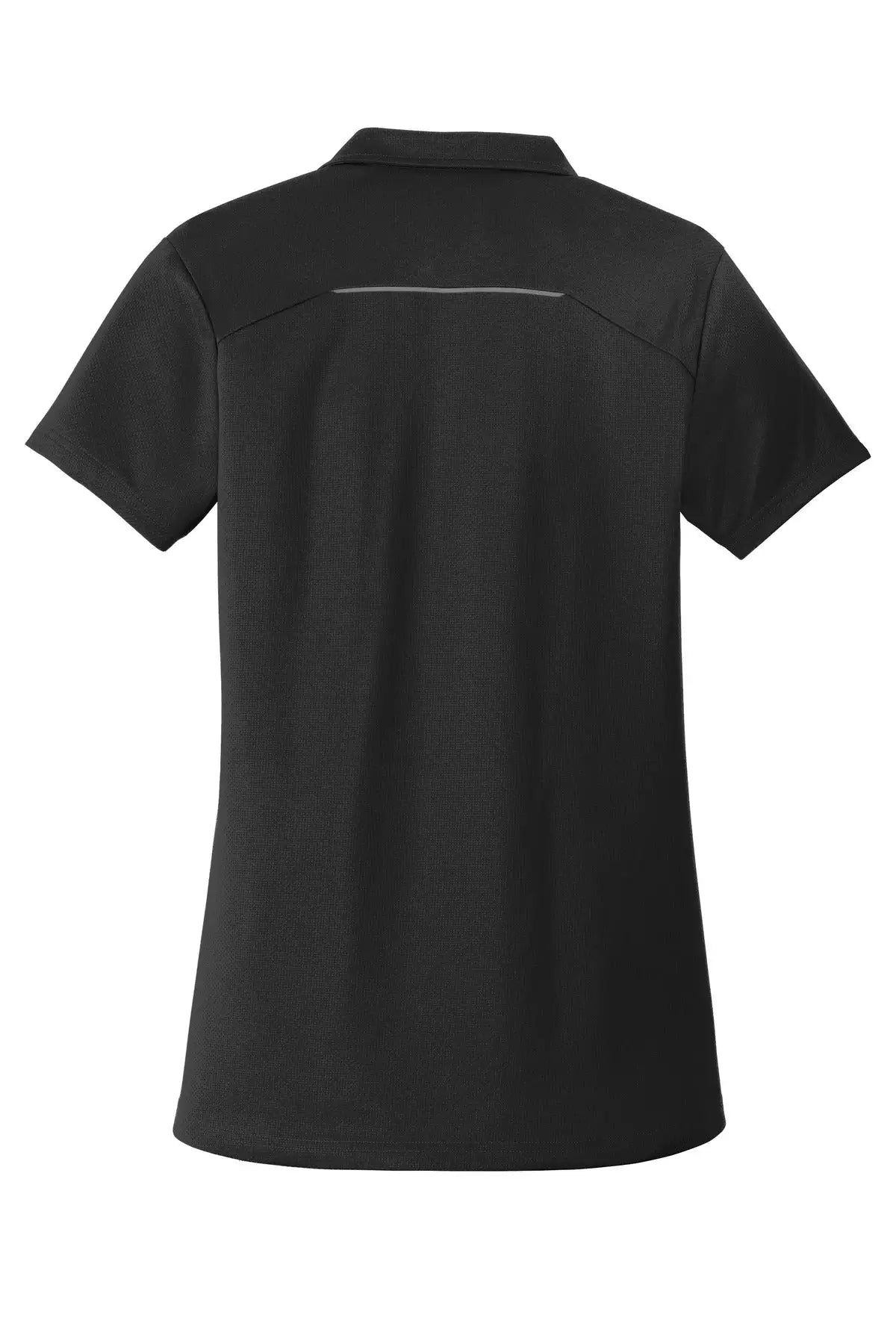 Port Authority L580 Women’s Pinpoint Mesh Zip Polo - Black
