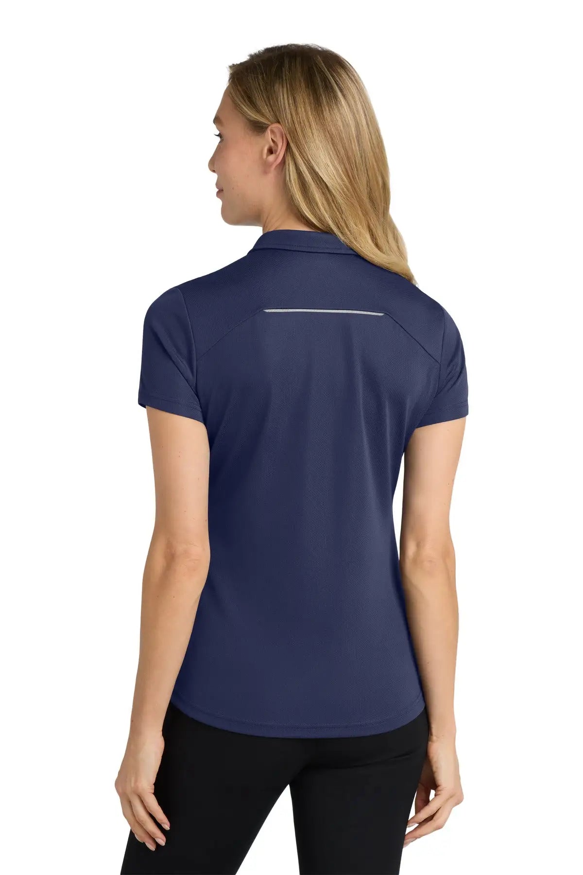 Port Authority L580 Women’s Pinpoint Mesh Zip Polo - True Navy