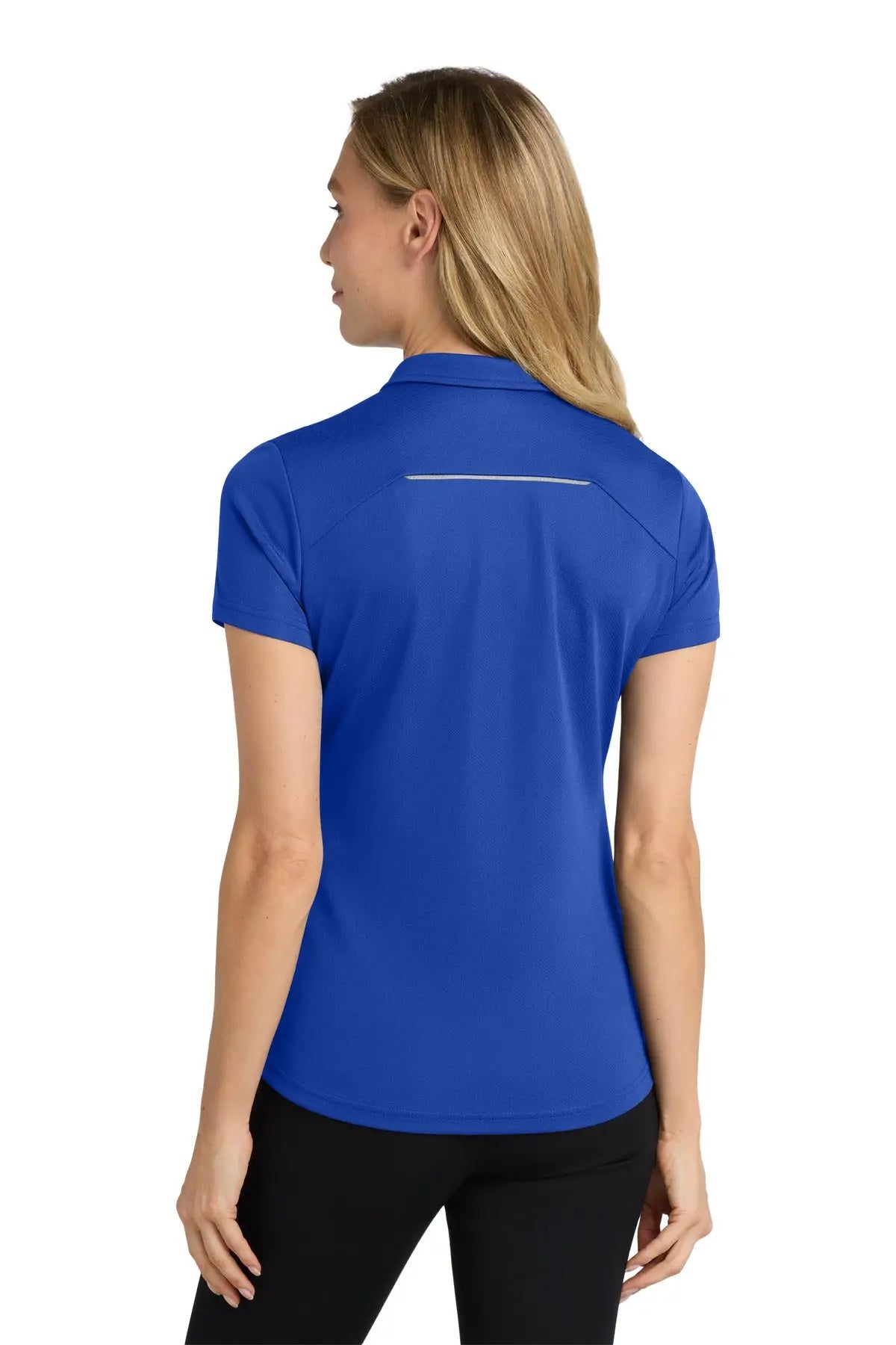 Port Authority L580 Women’s Pinpoint Mesh Zip Polo - True Royal