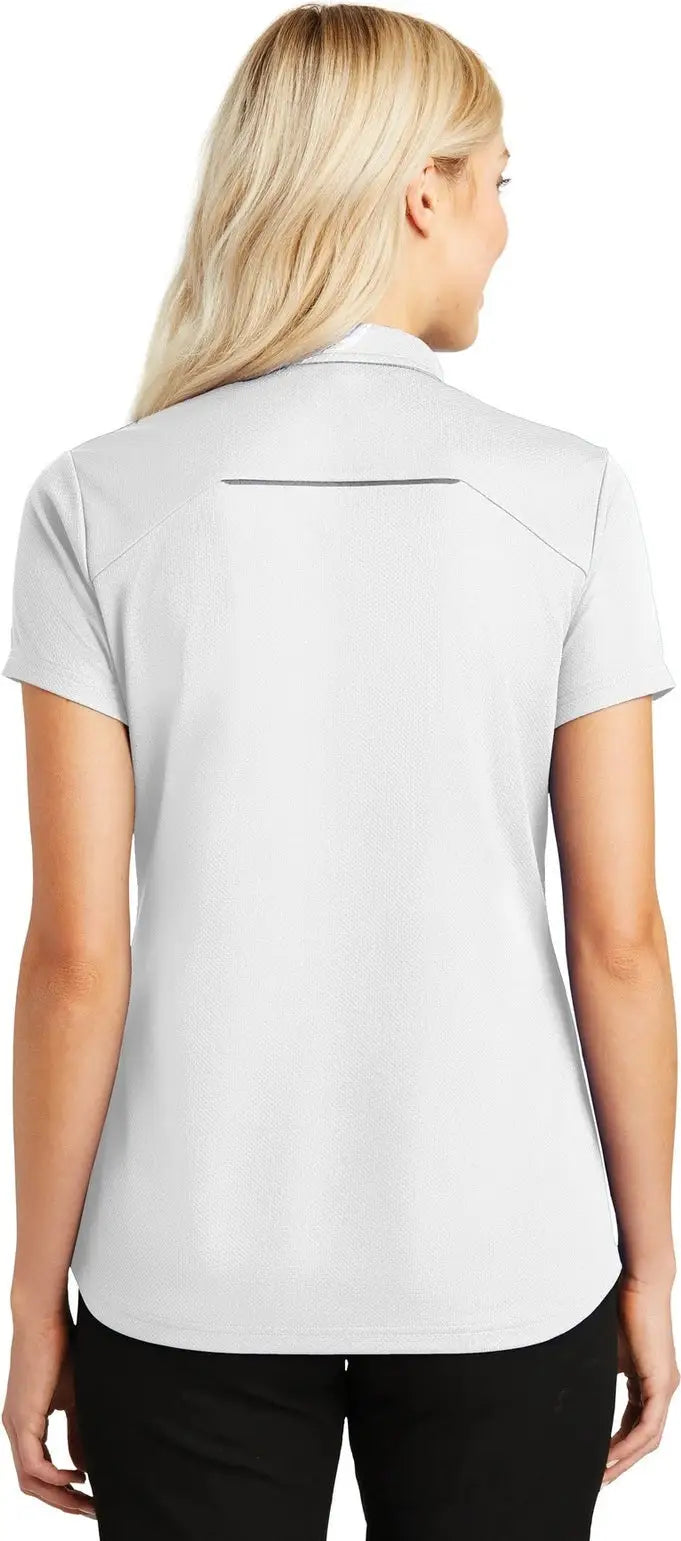Port Authority L580 Women’s Pinpoint Mesh Zip Polo - White