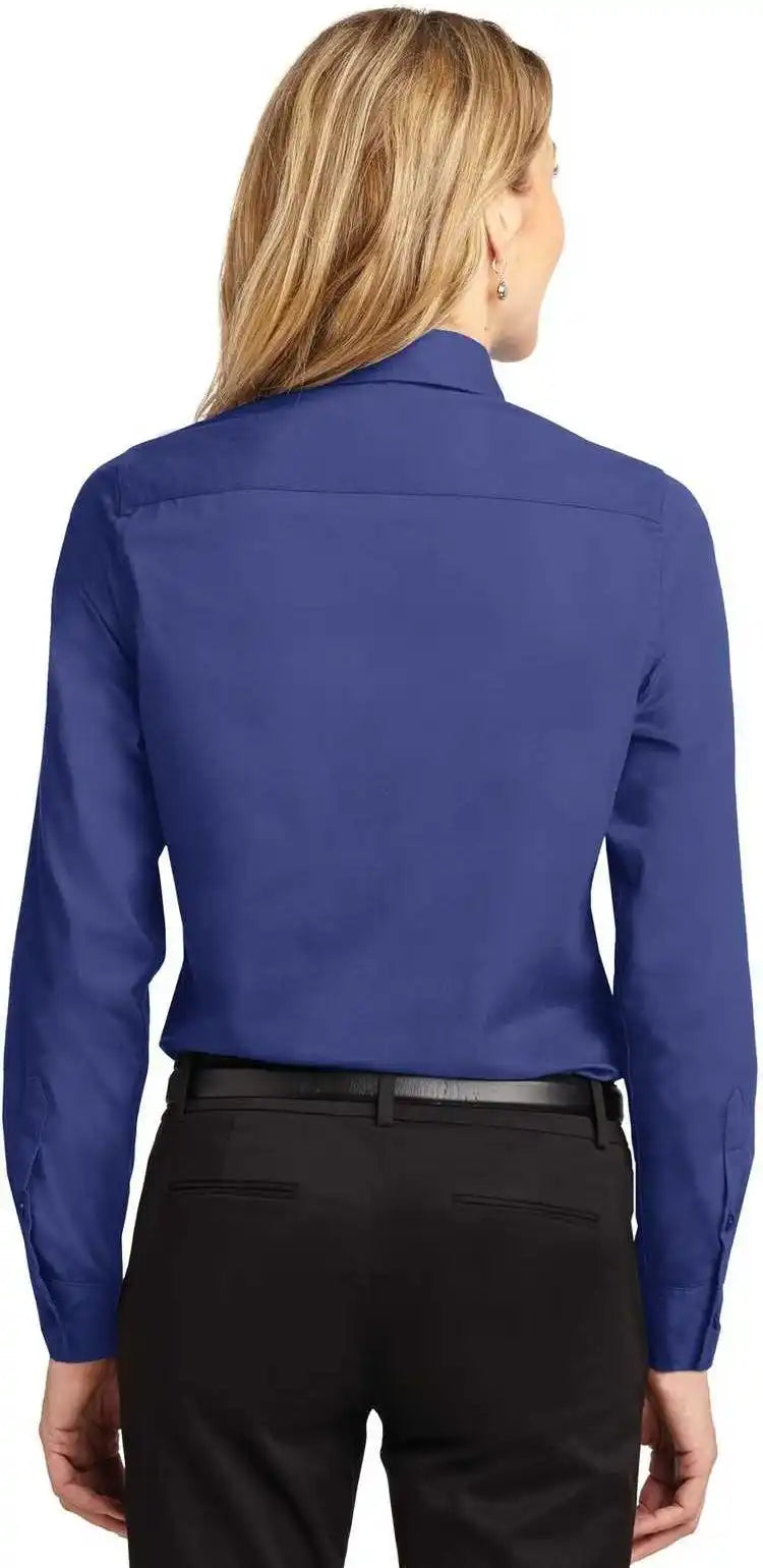 Port Authority L608 Ladies Long Sleeve Easy Care Shirt Mediterranean Blue