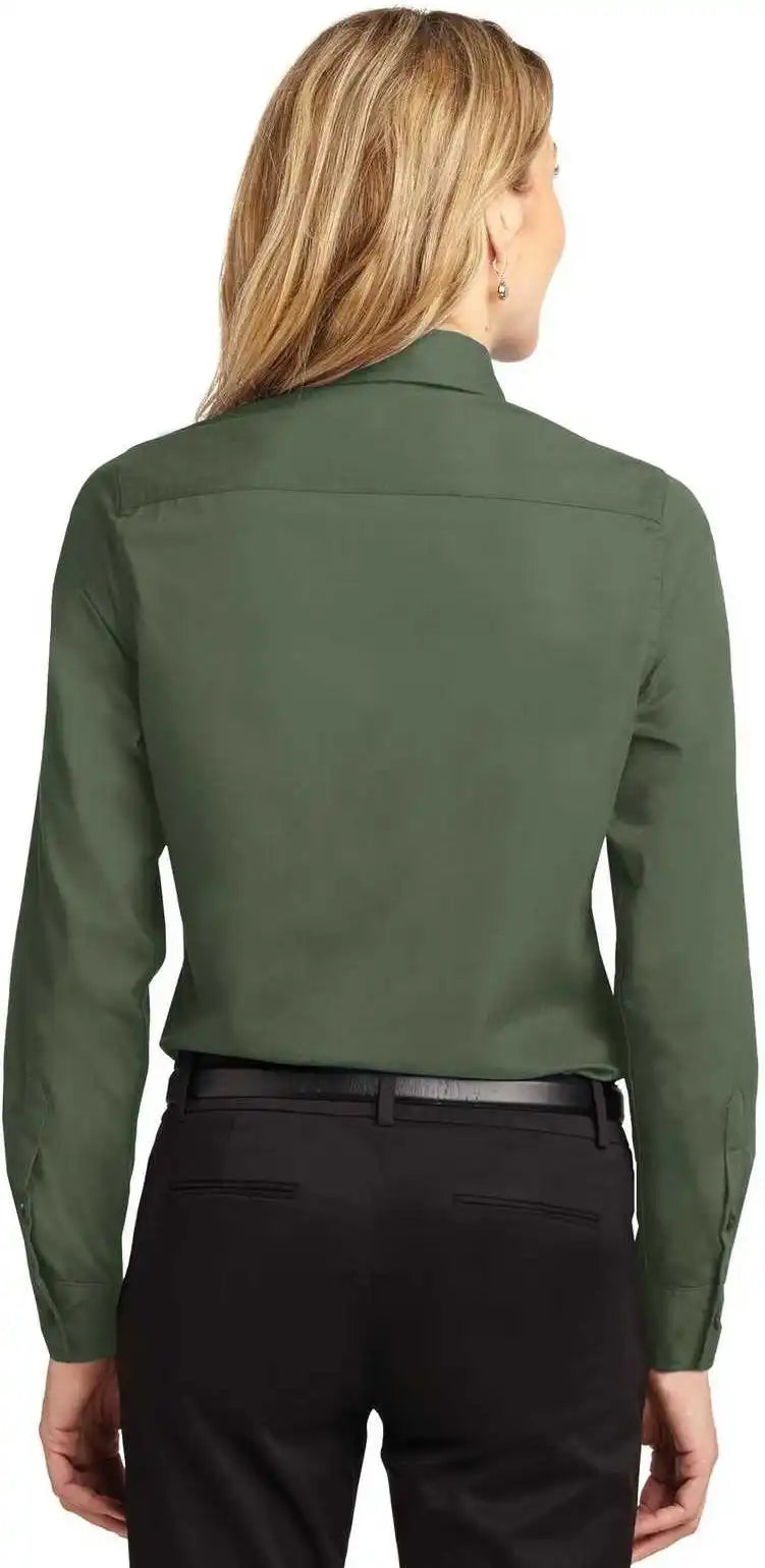 Port Authority L608 Ladies Long Sleeve Easy Care Shirt Clover Green
