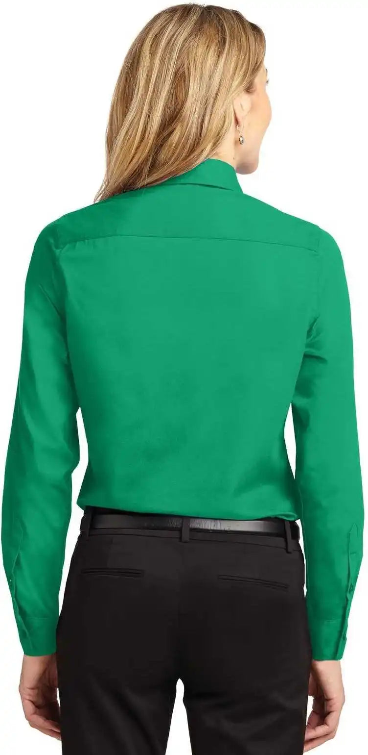 Port Authority L608 Ladies Long Sleeve Easy Care Shirt Court Green