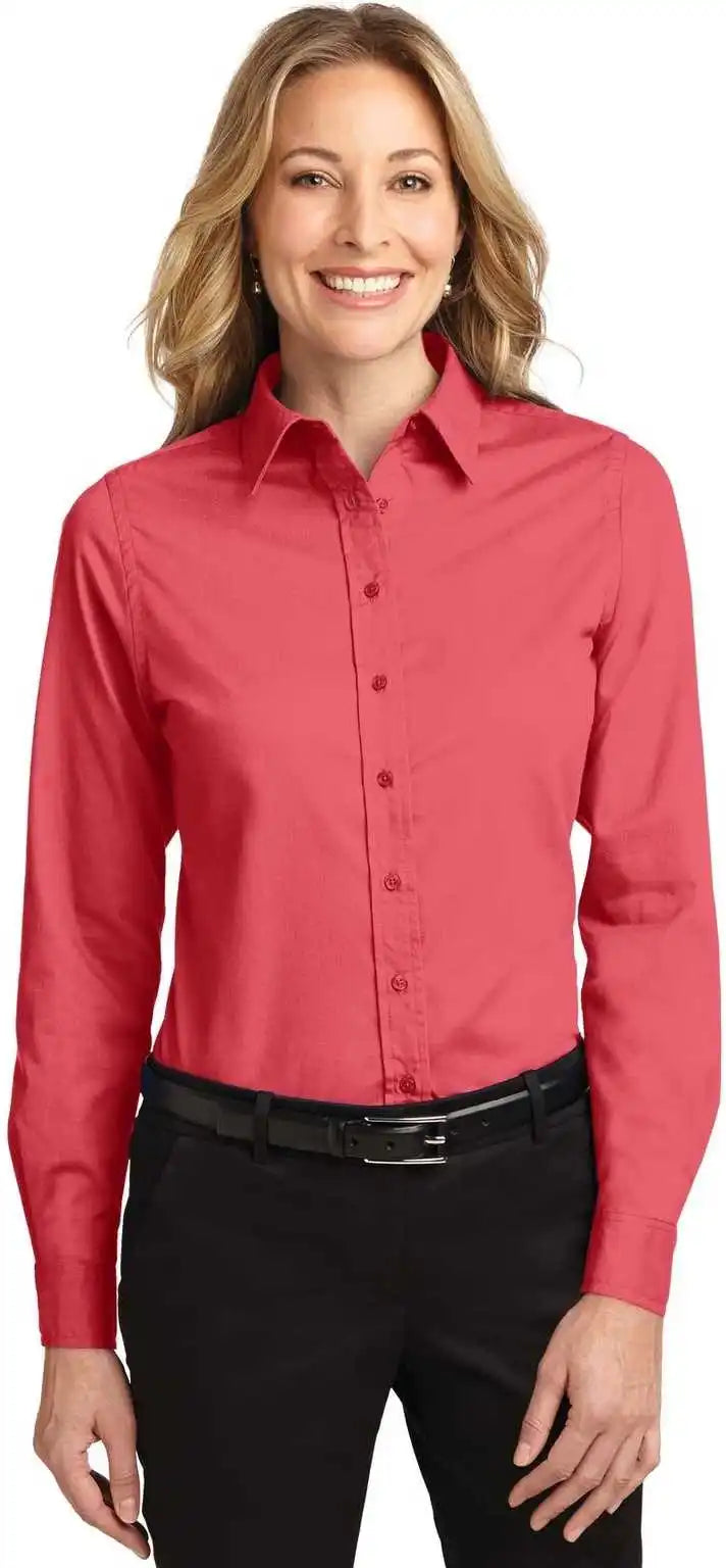 Port Authority L608 Ladies Long Sleeve Easy Care Shirt Hibiscus