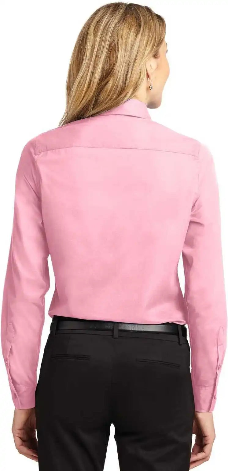 Port Authority L608 Ladies Long Sleeve Easy Care Shirt Light Pink