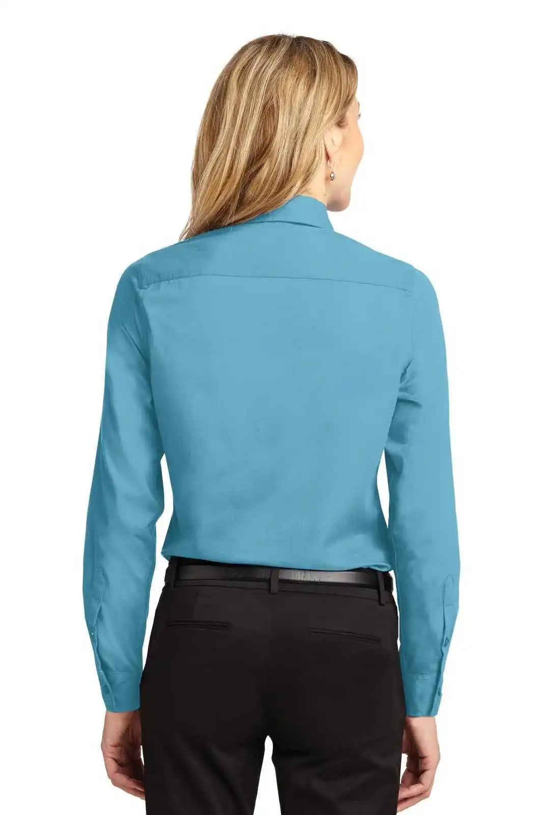 Port Authority L608 Ladies Long Sleeve Easy Care Shirt - Maui Blue