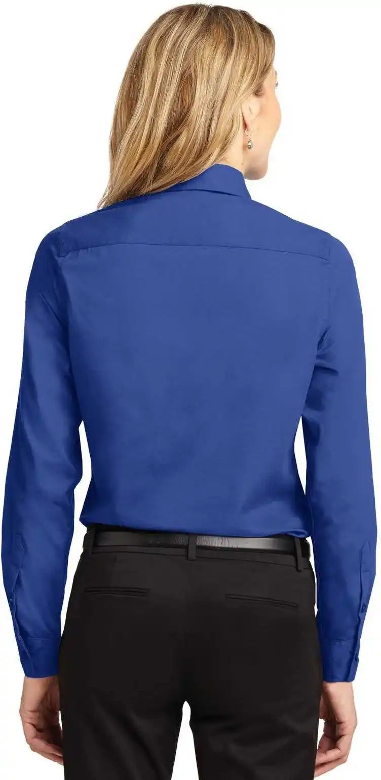 Port Authority L608 Ladies Long Sleeve Easy Care Shirt Royal Classic Navy