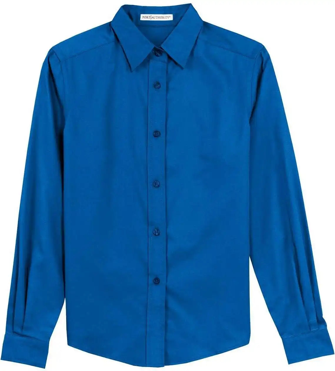 Port Authority L608 Ladies Long Sleeve Easy Care Shirt Strong Blue