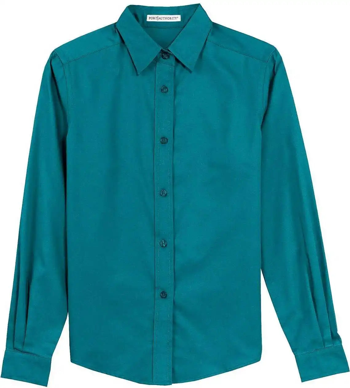 Port Authority L608 Ladies Long Sleeve Easy Care Shirt Teal Green