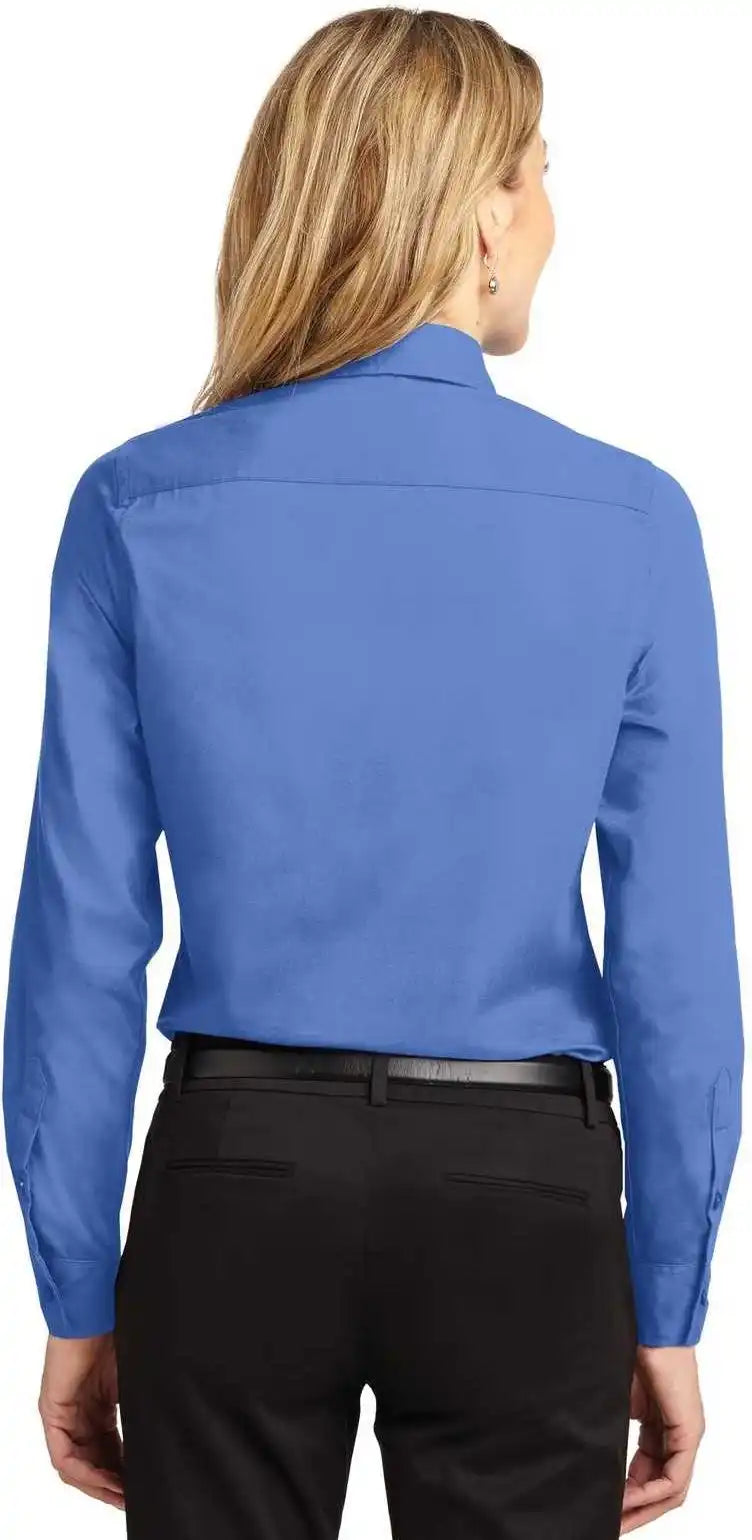 Port Authority L608 Ladies Long Sleeve Easy Care Shirt Ultramarine Blue