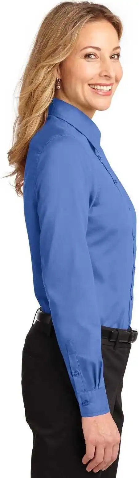 Port Authority L608 Ladies Long Sleeve Easy Care Shirt Ultramarine Blue