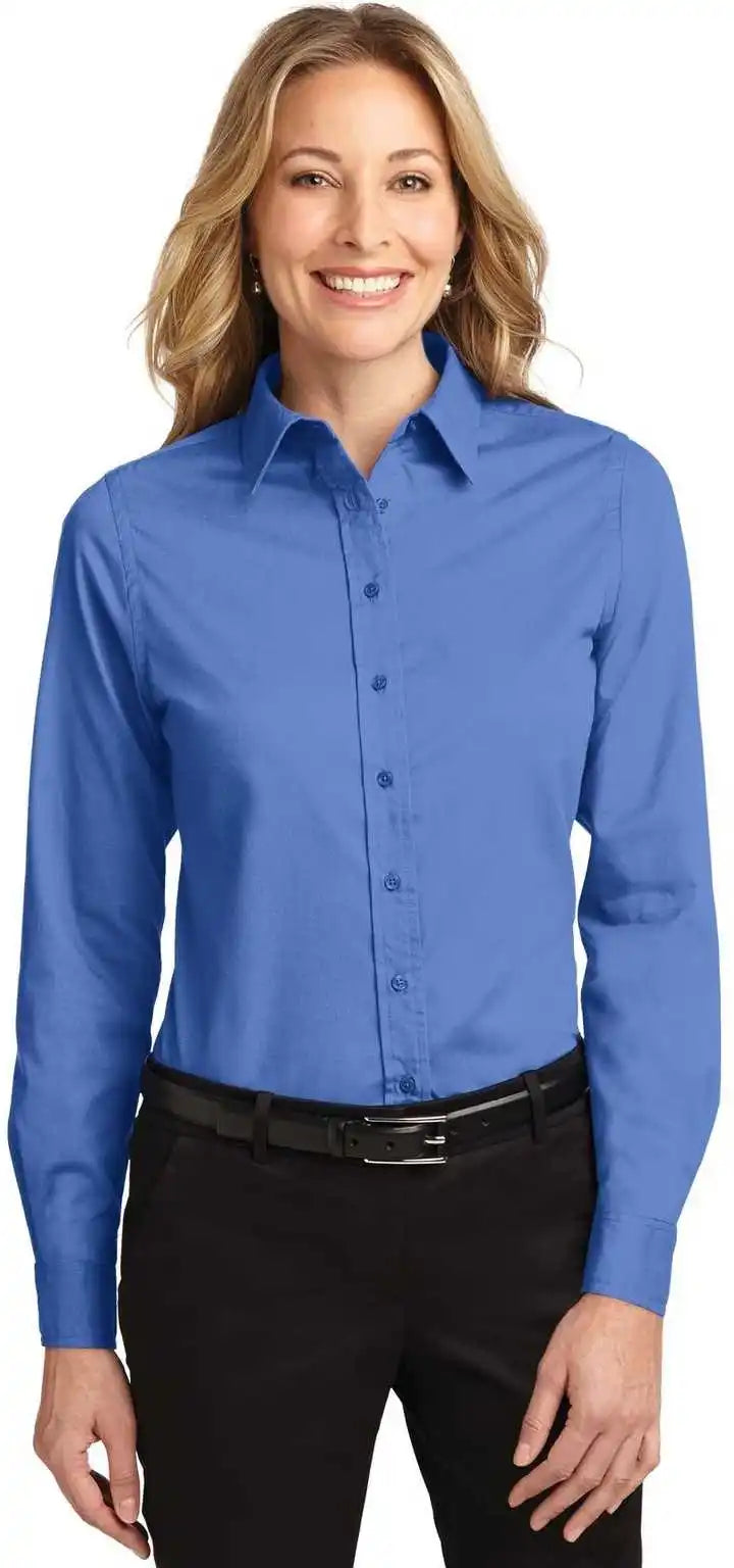 Port Authority L608 Ladies Long Sleeve Easy Care Shirt - Ultramarine Blue