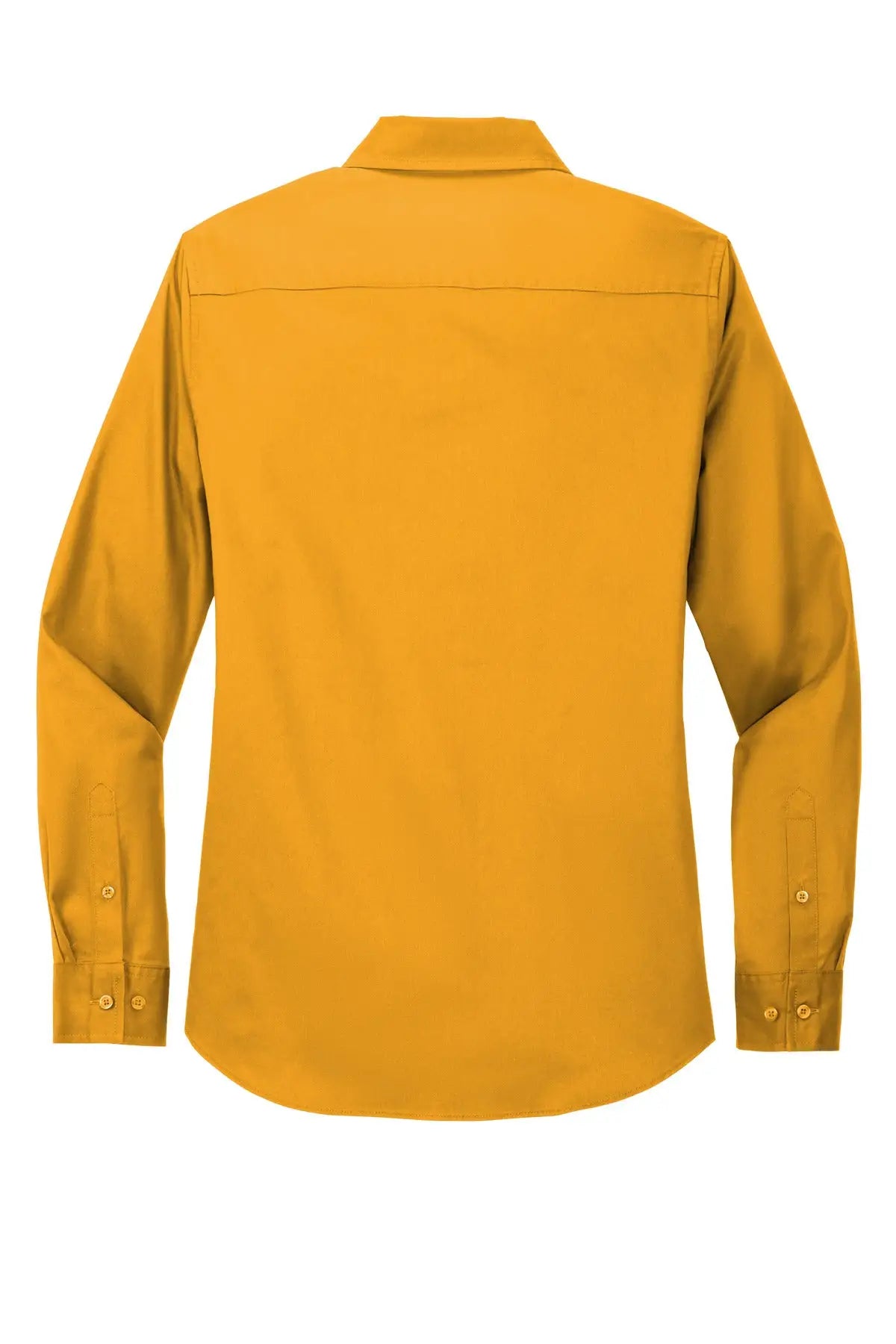 Port Authority L608 Women’s Long Sleeve Easy Care Shirt - Athletic Gold Light Stone